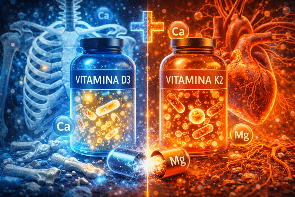vitamina d3, vitamina k2, vitamina d3 k2, vitamina d3 y k2 juntas, vitamina d y k2 huesos, vitamina d y k2 corazón, suplemento vitamina d3 k2, calcio y vitamina d, calcio y vitamina k2, osteoporosis prevención, salud ósea, huesos fuertes, salud cardiovascular, arterias calcificación, magnesio y vitamina d, magnesio y calcio, longevidad saludable, suplementos premium, ultra vital plus