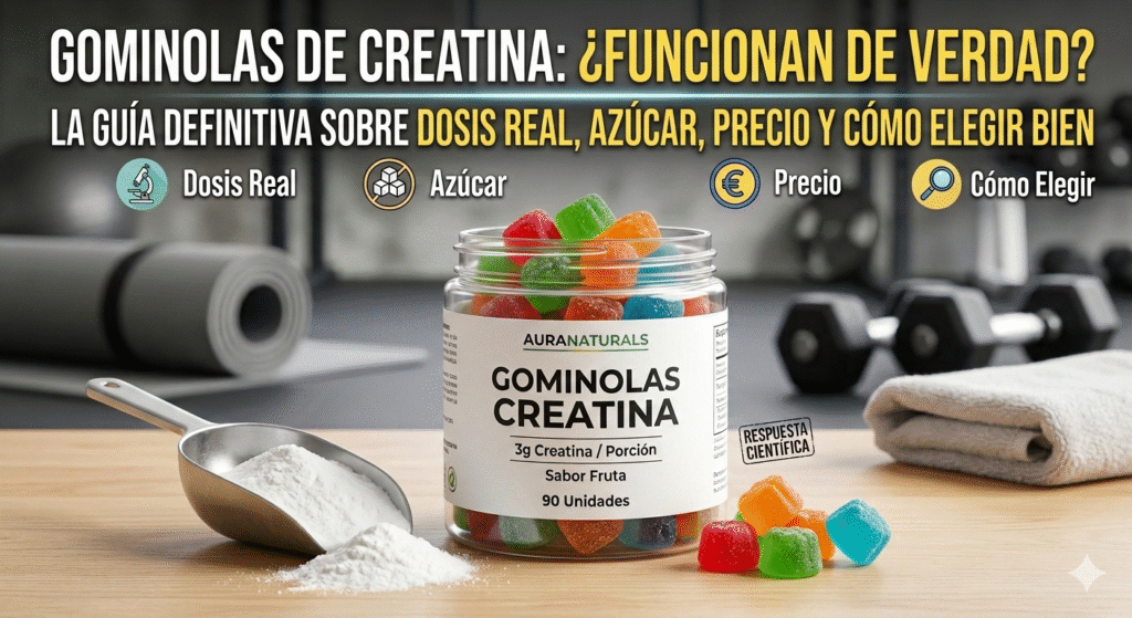 Gominolas de creatina: dosis real, azúcar, precio y si funcionan gominolas de creatina