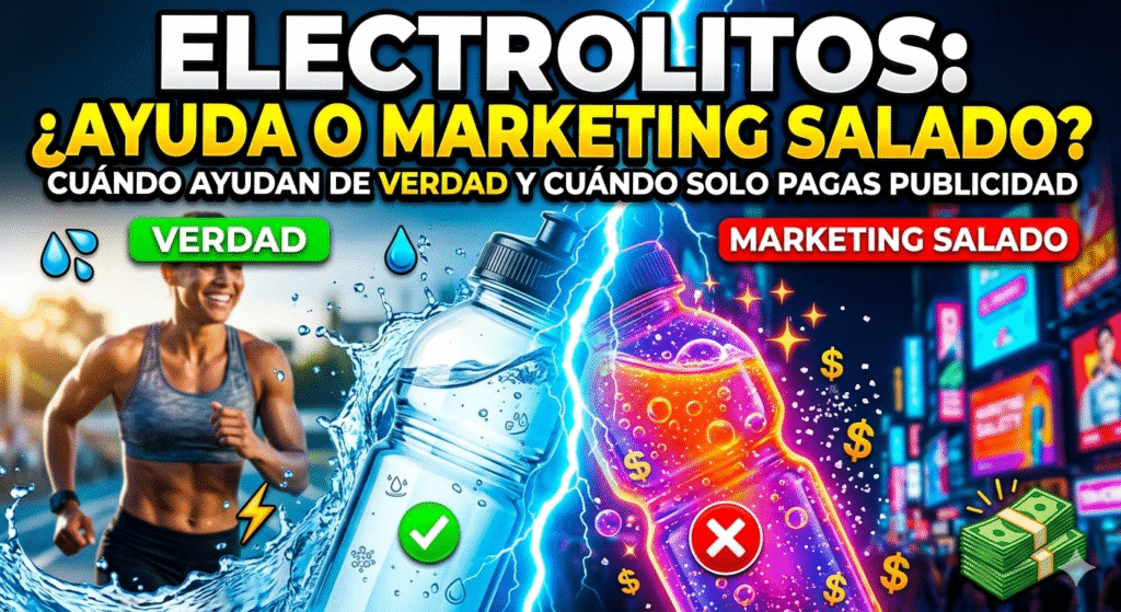Electrolitos: cuándo ayudan de verdad y cuándo solo estás pagando marketing salado Electrolitos: cuándo ayudan de verdad y cuándo solo estás pagando marketing salado