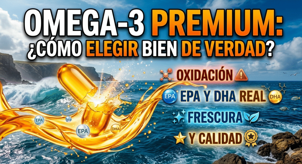 Omega-3 premium: cómo elegir bien de verdad (oxidación, EPA y DHA real, frescura y calidad) Omega-3 premium: cómo elegir bien de verdad (oxidación, EPA y DHA real, frescura y calidad)